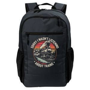 Retro Wagon Train Lover Model Railroad Conductor Funny Train Daily Commute Backpack