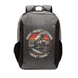 Retro Wagon Train Lover Model Railroad Conductor Funny Train Vector Backpack