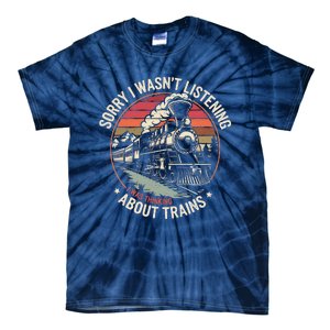 Retro Wagon Train Lover Model Railroad Conductor Funny Train Tie-Dye T-Shirt