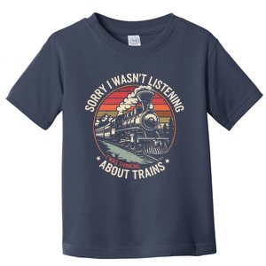 Retro Wagon Train Lover Model Railroad Conductor Funny Train Toddler T-Shirt