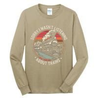 Retro Wagon Train Lover Model Railroad Conductor Funny Train Tall Long Sleeve T-Shirt