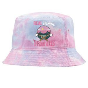 Real Women Throw Axes Graphic Axe Throwing Tie-Dyed Bucket Hat