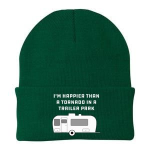 Redneck White Trash Happier Than Tornado In Trailer Park Knit Cap Winter Beanie