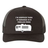 Redneck White Trash Happier Than Tornado In Trailer Park Yupoong Adult 5-Panel Trucker Hat