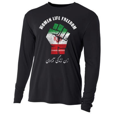 Rise With The Women Of Iran Women Life Freedom Mahsa Amini Cooling Performance Long Sleeve Crew