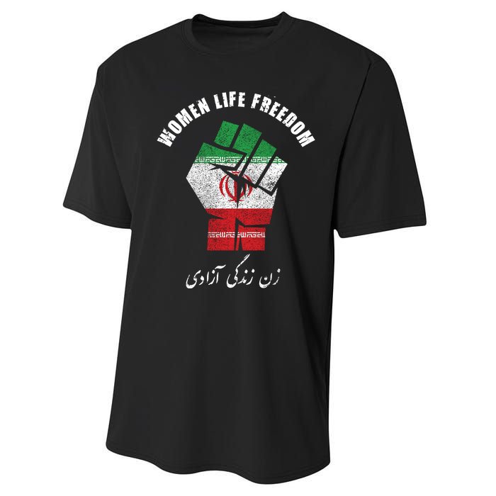 Rise With The Women Of Iran Women Life Freedom Mahsa Amini Performance Sprint T-Shirt