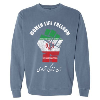 Rise With The Women Of Iran Women Life Freedom Mahsa Amini Garment-Dyed Sweatshirt