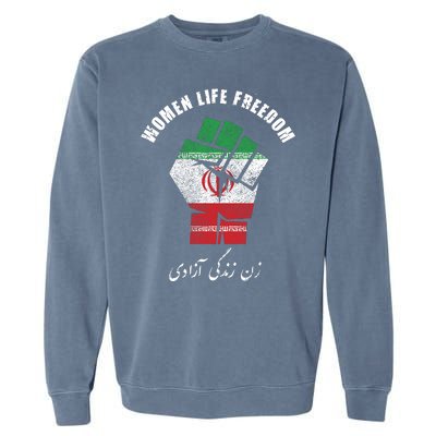 Rise With The Women Of Iran Women Life Freedom Mahsa Amini Garment-Dyed Sweatshirt