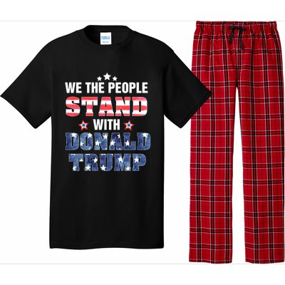 Rmmw We The People Stand With Donald Trump 4th Of July Gift Pajama Set