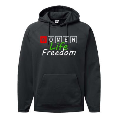 RISE WITH THE WOMEN OF IRAN Women Life Freedom Outfit Performance Fleece Hoodie