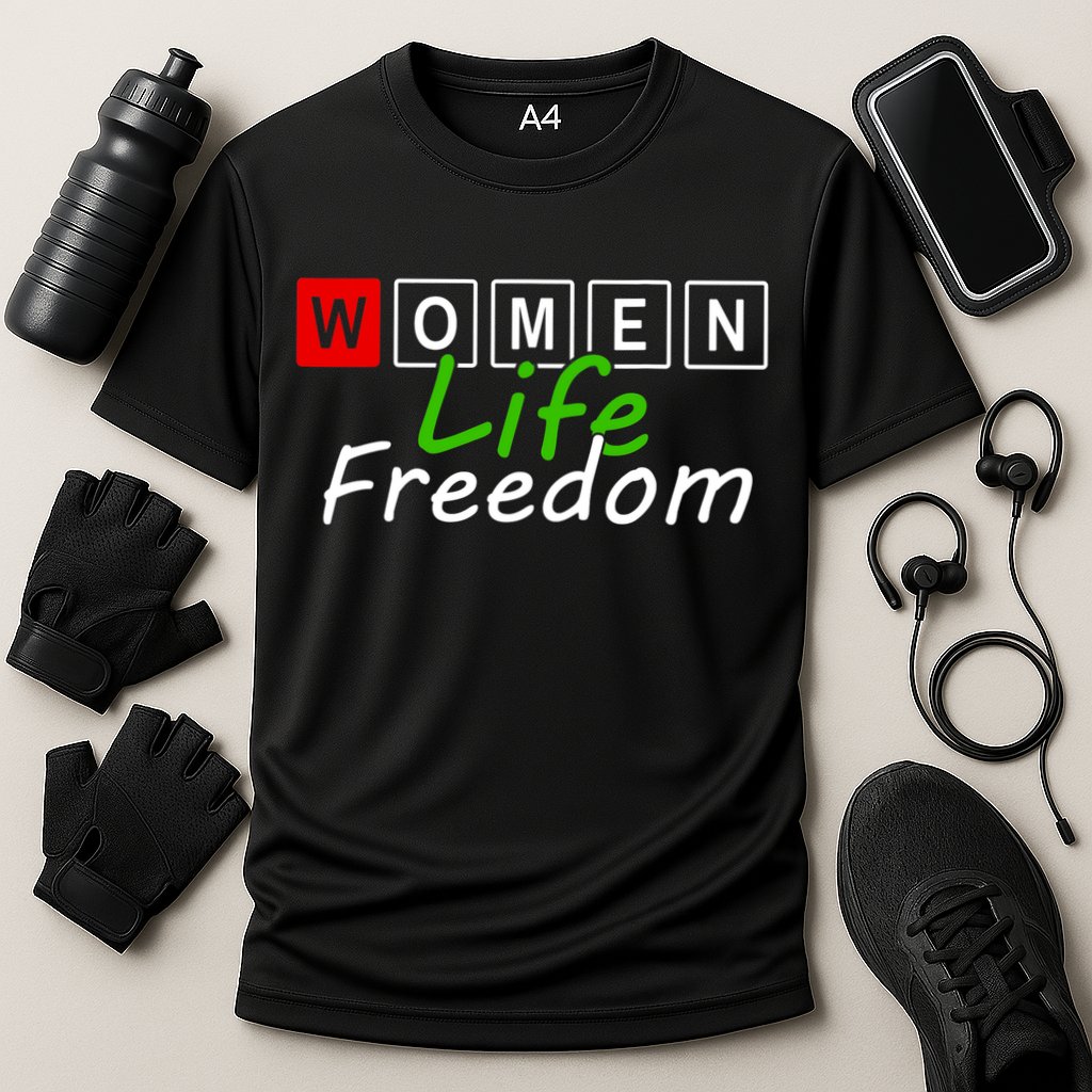 RISE WITH THE WOMEN OF IRAN Women Life Freedom Outfit Cooling Performance Crew T-Shirt