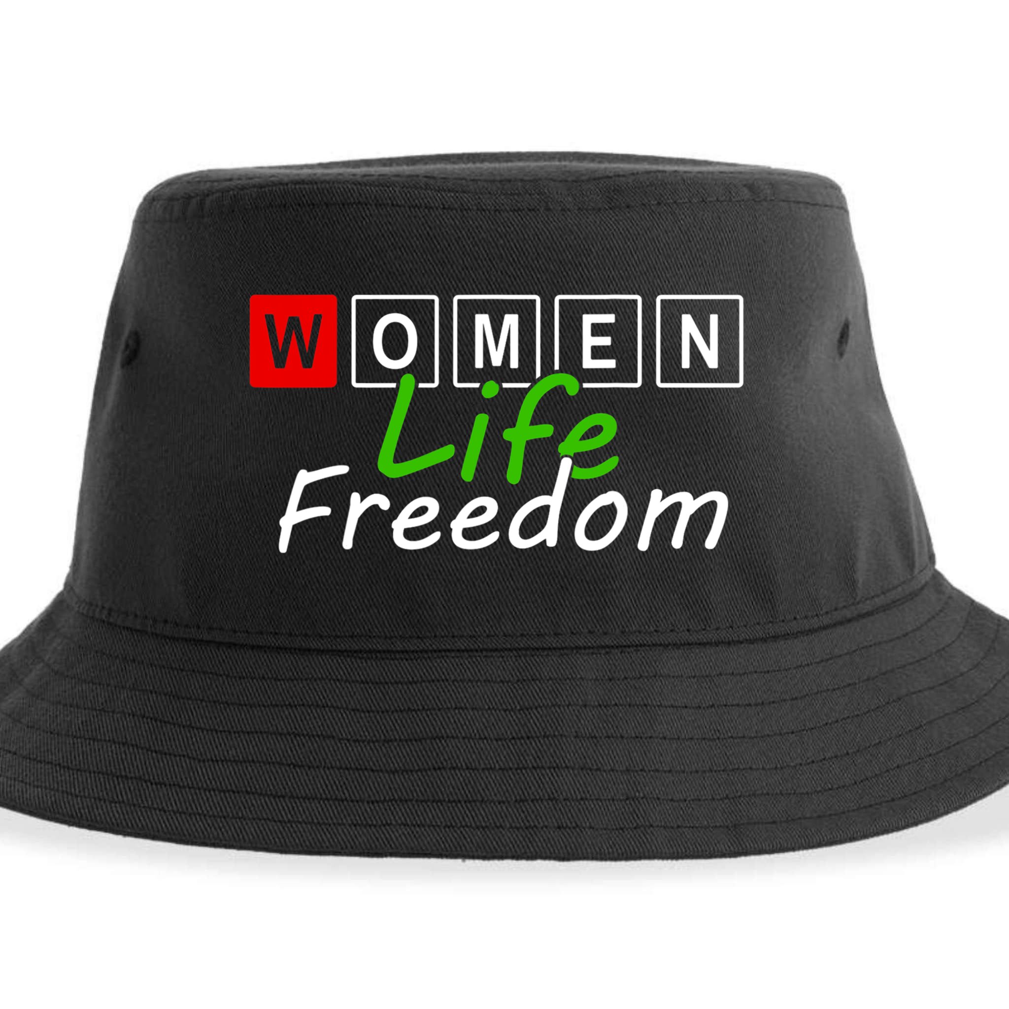 RISE WITH THE WOMEN OF IRAN Women Life Freedom Outfit Sustainable Bucket Hat