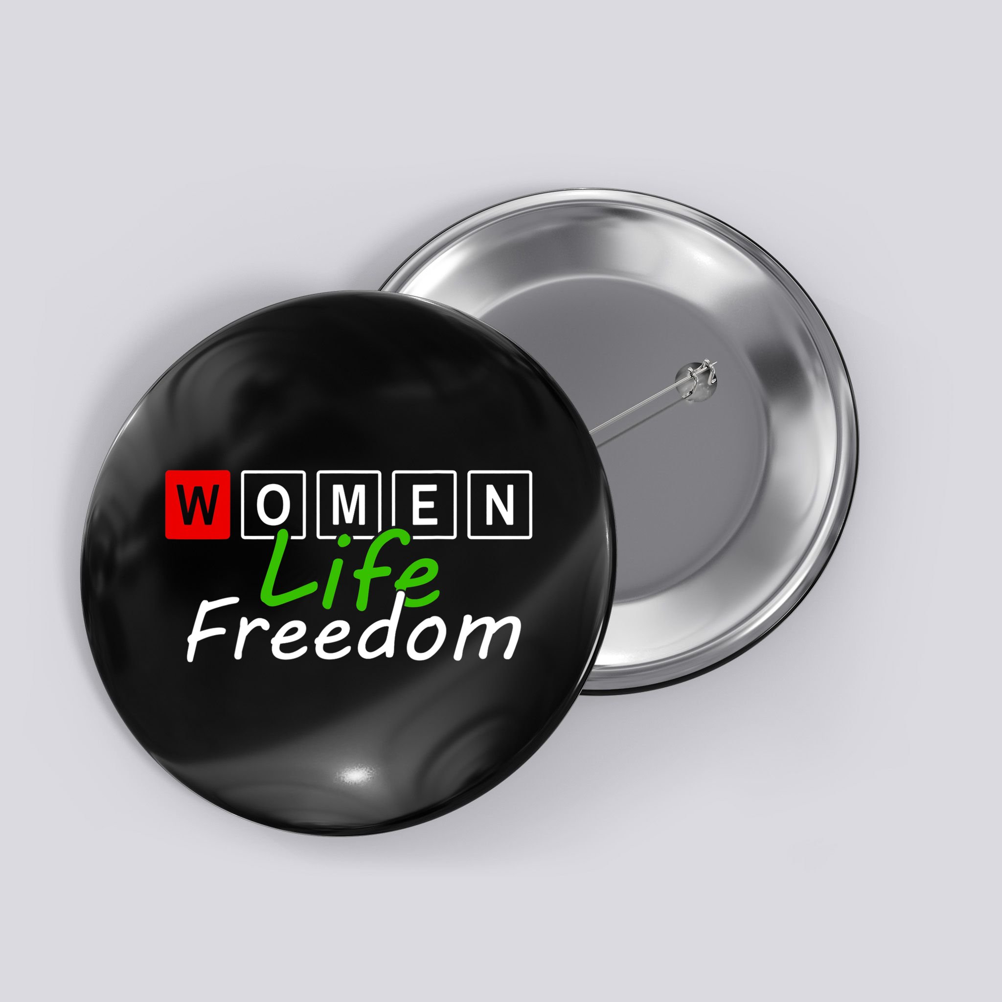 RISE WITH THE WOMEN OF IRAN Women Life Freedom Outfit Button