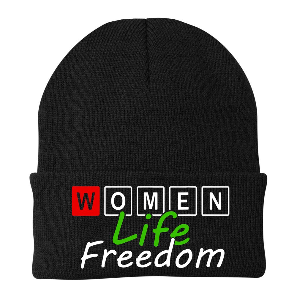 RISE WITH THE WOMEN OF IRAN Women Life Freedom Outfit Beanie