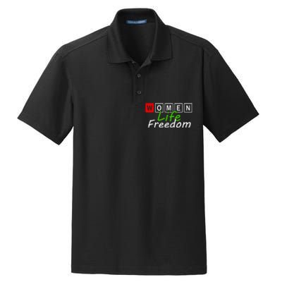 RISE WITH THE WOMEN OF IRAN Women Life Freedom Outfit Dry Zone Grid Polo