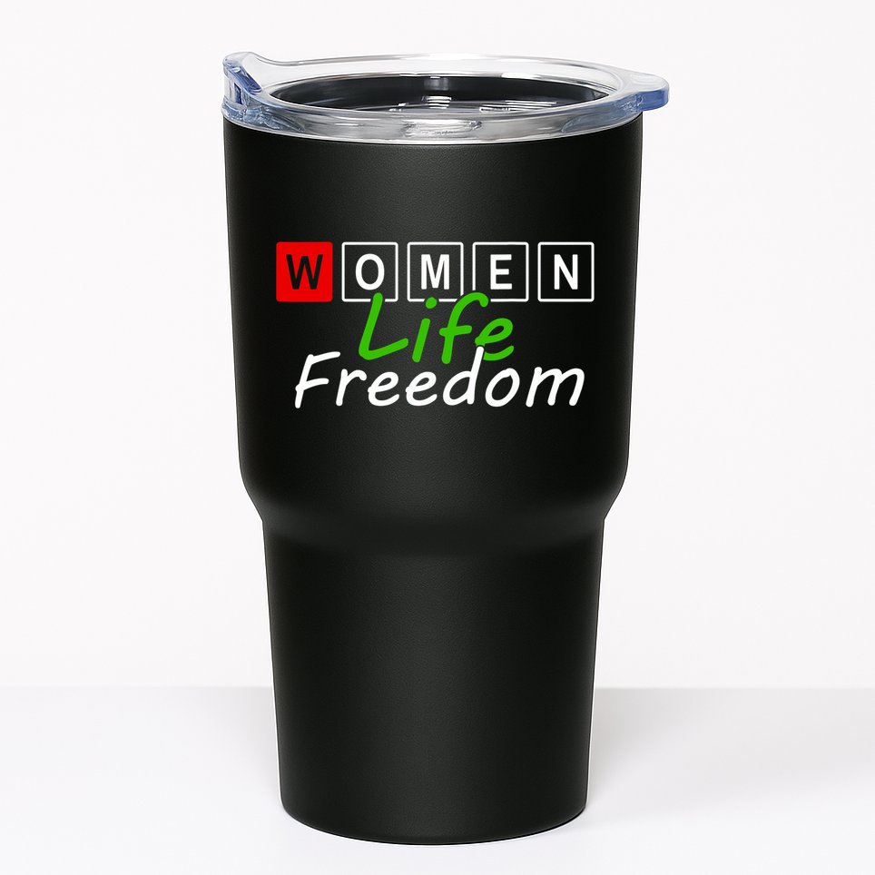 RISE WITH THE WOMEN OF IRAN Women Life Freedom Outfit Tumbler