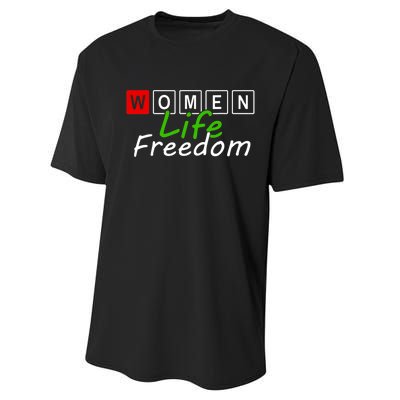 RISE WITH THE WOMEN OF IRAN Women Life Freedom Outfit Performance Sprint T-Shirt