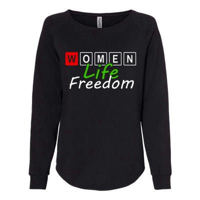 RISE WITH THE WOMEN OF IRAN Women Life Freedom Outfit Womens California Wash Sweatshirt