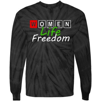 RISE WITH THE WOMEN OF IRAN Women Life Freedom Outfit Tie-Dye Long Sleeve Shirt