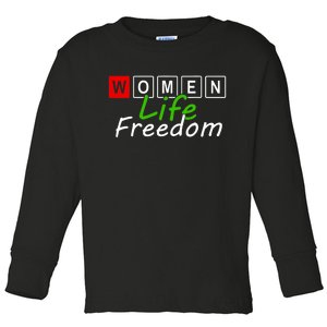 RISE WITH THE WOMEN OF IRAN Women Life Freedom Outfit Toddler Long Sleeve Shirt