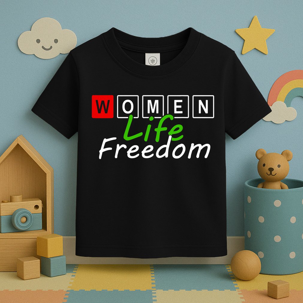 RISE WITH THE WOMEN OF IRAN Women Life Freedom Outfit Toddler T-Shirt
