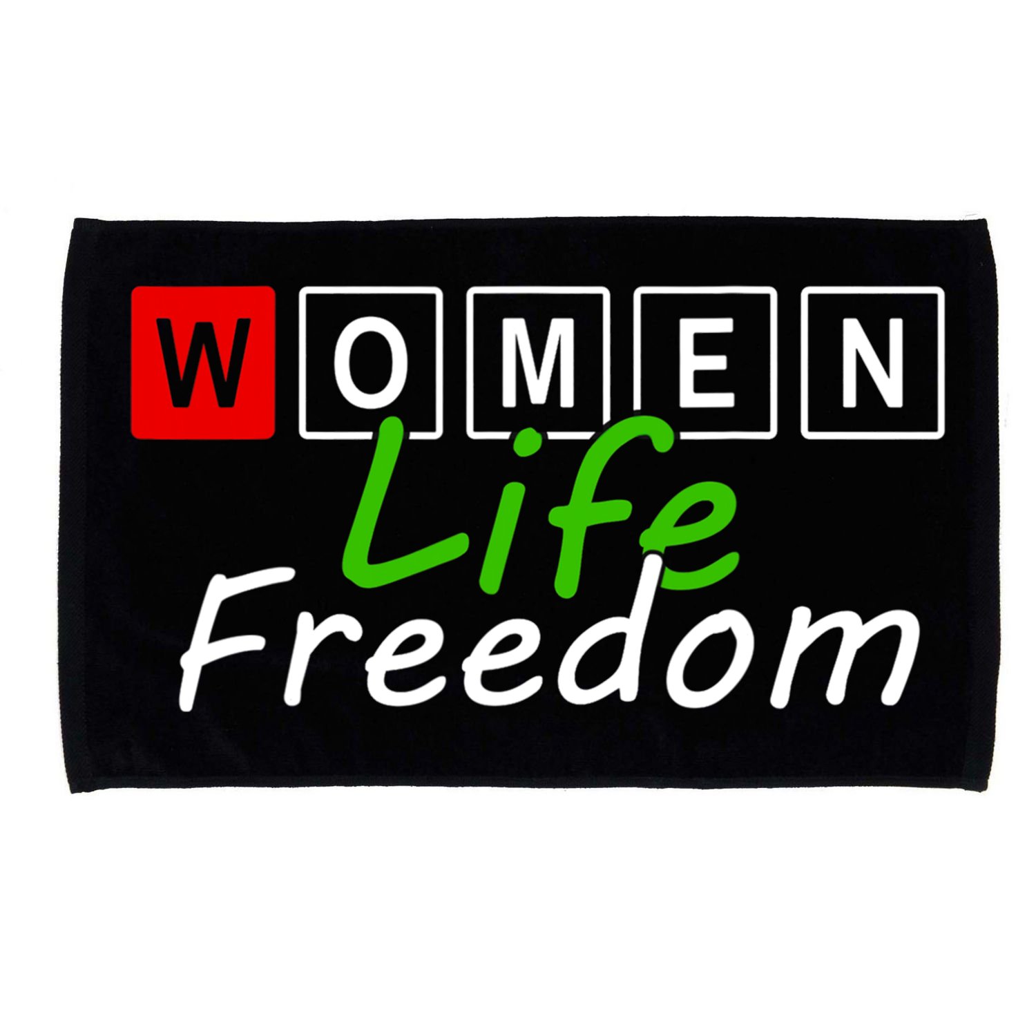 RISE WITH THE WOMEN OF IRAN Women Life Freedom Outfit Microfiber Hand Towel