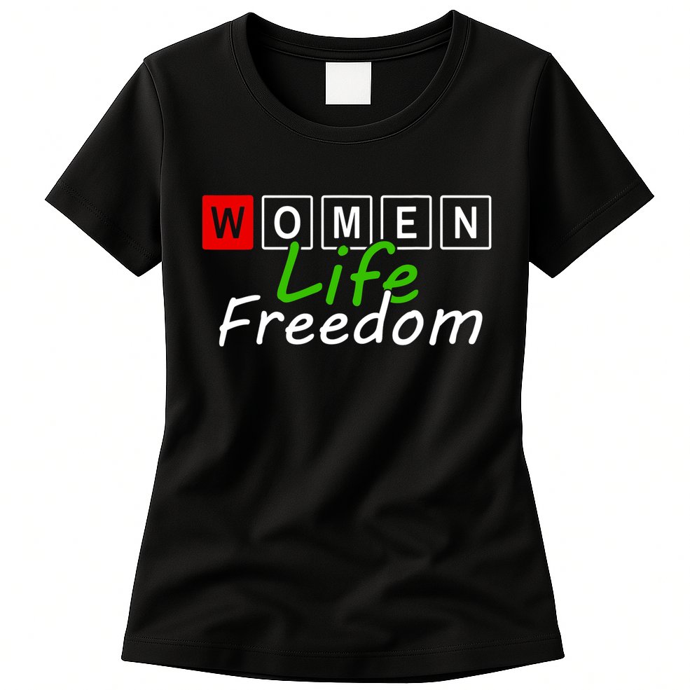 RISE WITH THE WOMEN OF IRAN Women Life Freedom Outfit Womens T-Shirt