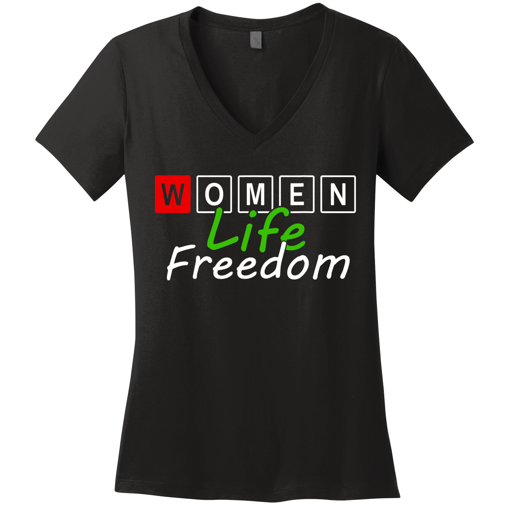 RISE WITH THE WOMEN OF IRAN Women Life Freedom Outfit Women's V-Neck T-Shirt