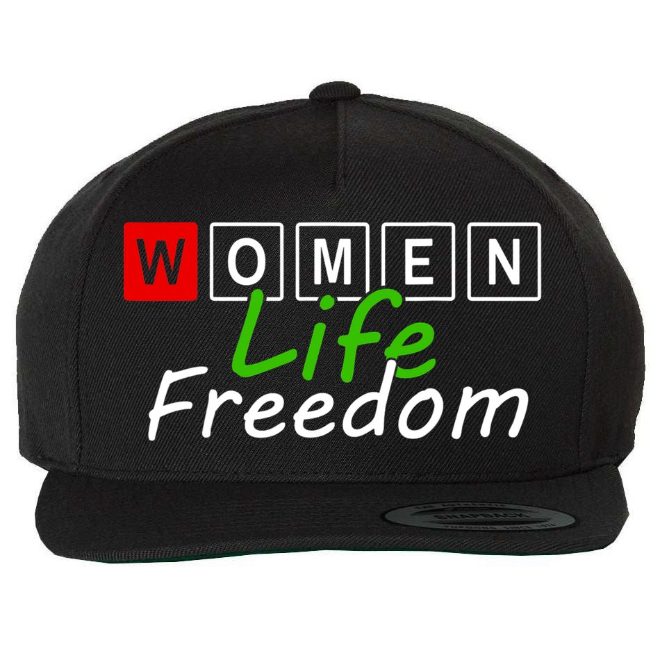 RISE WITH THE WOMEN OF IRAN Women Life Freedom Outfit Wool Snapback Cap