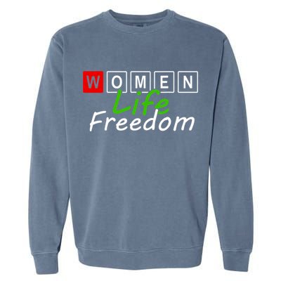 RISE WITH THE WOMEN OF IRAN Women Life Freedom Outfit Garment-Dyed Sweatshirt
