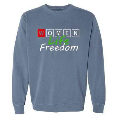 RISE WITH THE WOMEN OF IRAN Women Life Freedom Outfit Garment-Dyed Sweatshirt