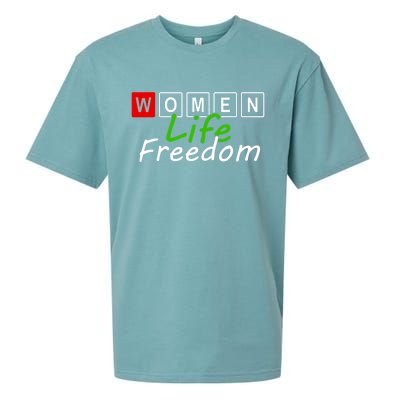 RISE WITH THE WOMEN OF IRAN Women Life Freedom Outfit Sueded Cloud Jersey T-Shirt