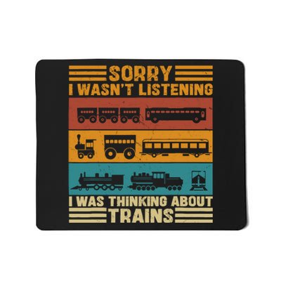 Retro Wagon Train Lover Model Railroad Conductor Funny Train Mousepad