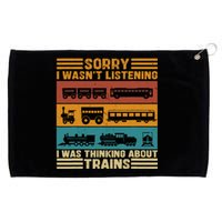 Retro Wagon Train Lover Model Railroad Conductor Funny Train Grommeted Golf Towel