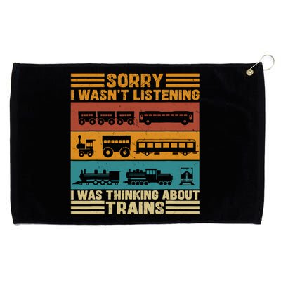 Retro Wagon Train Lover Model Railroad Conductor Funny Train Grommeted Golf Towel