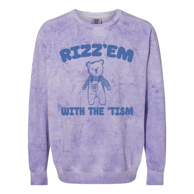 Rizzem With The Tism Colorblast Crewneck Sweatshirt