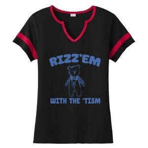 Rizzem With The Tism Ladies Halftime Notch Neck Tee