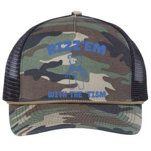 Rizzem With The Tism Retro Rope Trucker Hat Cap