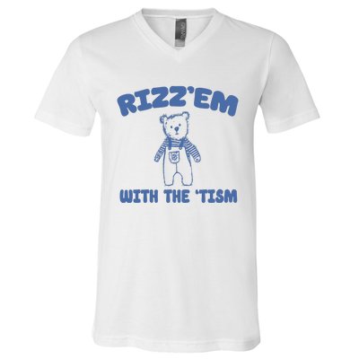 Rizzem With The Tism V-Neck T-Shirt