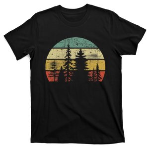 Retro Wildlife Trees Outdoors Nature Forest T-Shirt