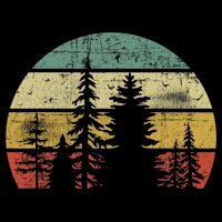 Retro Wildlife Trees Outdoors Nature Forest 16 in Basic Backpack