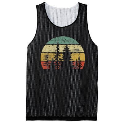 Retro Wildlife Trees Outdoors Nature Forest Mesh Reversible Basketball Jersey Tank