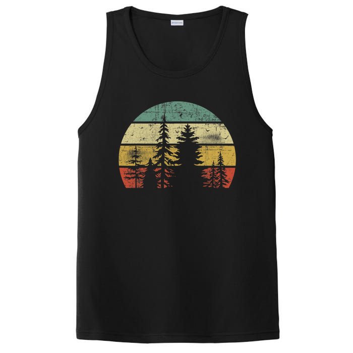 Retro Wildlife Trees Outdoors Nature Forest PosiCharge Competitor Tank