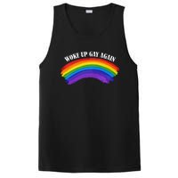 Retro Woke Up Gay Again Rainbow Lgbtq PosiCharge Competitor Tank