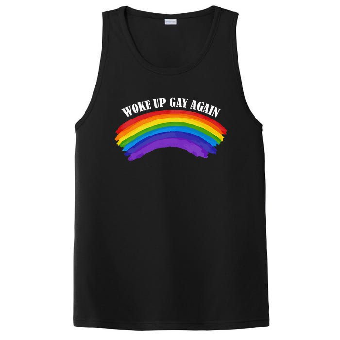 Retro Woke Up Gay Again Rainbow Lgbtq PosiCharge Competitor Tank