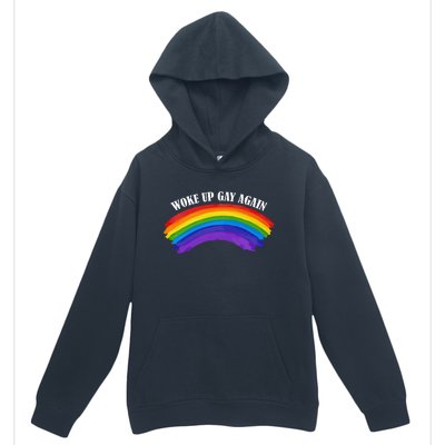 Retro Woke Up Gay Again Rainbow Lgbtq Urban Pullover Hoodie