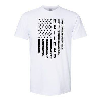 Retired With Usa Flag Softstyle® CVC T-Shirt