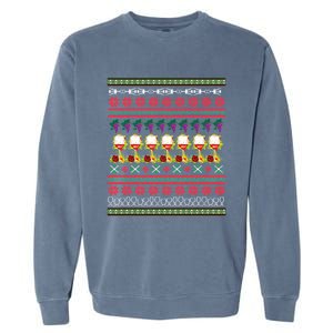 Red Wine Ugly Christmas Garment-Dyed Sweatshirt