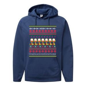 Red Wine Ugly Christmas Performance Fleece Hoodie