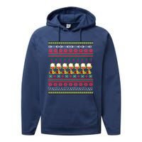 Red Wine Ugly Christmas Performance Fleece Hoodie